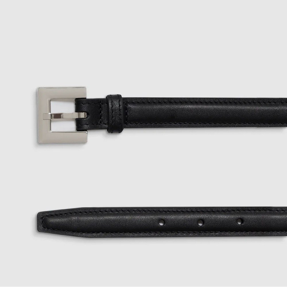 Anine Bing Nicola Belt in Black and Silver M/L (NWT) - Picture 2 of 5